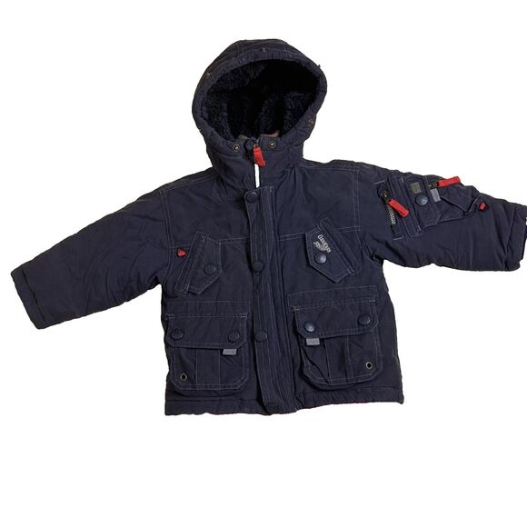 OshKosh BGosh Jacket Coat Winter Ski Toddler Boy Gray 3 3T - Picture 1 of 9